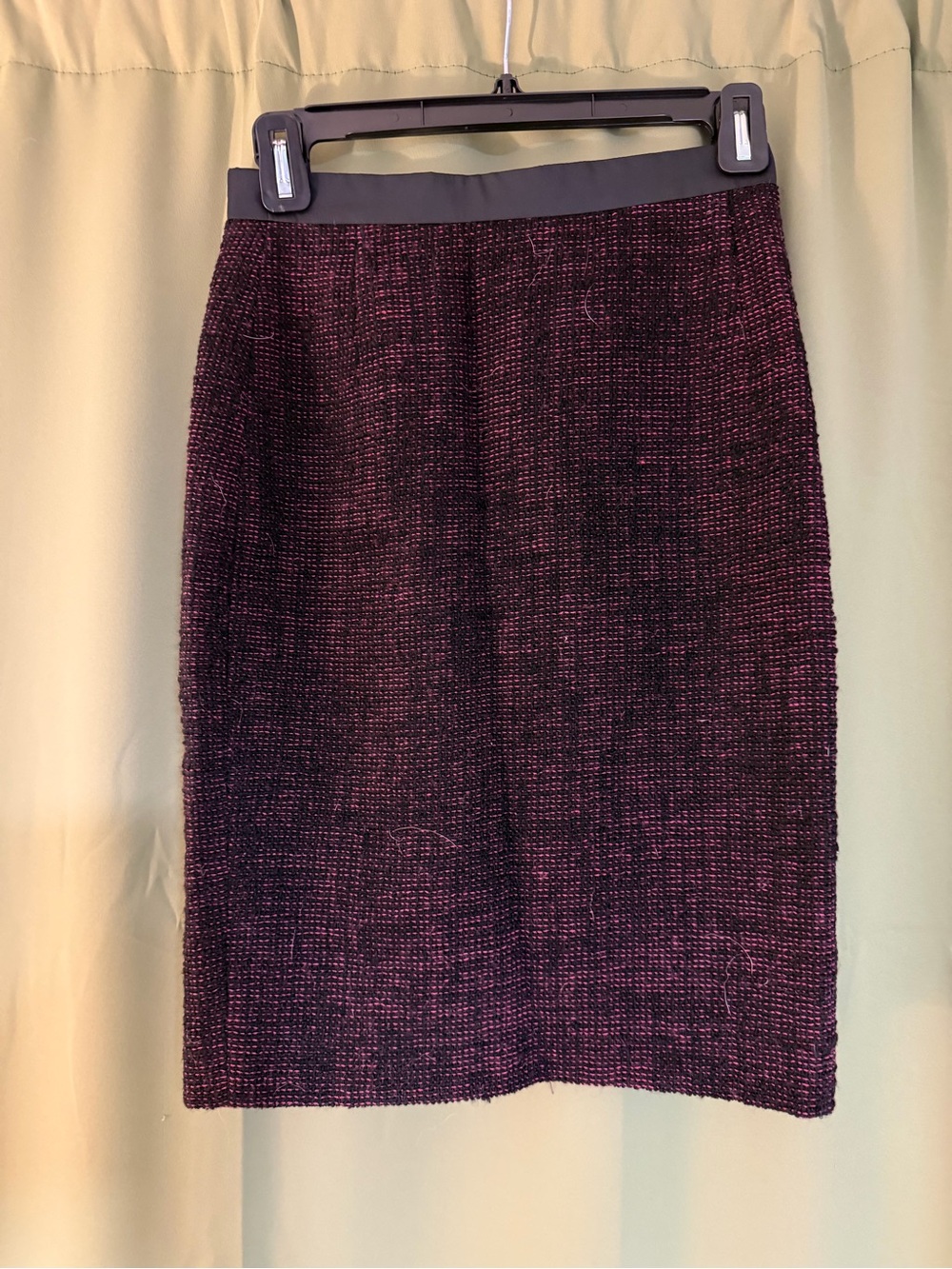 Akris Punto Purple Tweed Pencil Skirt